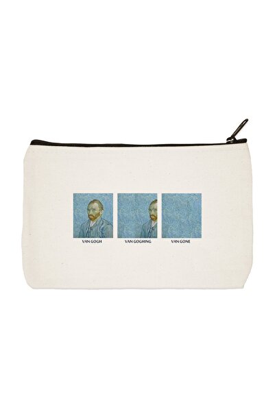 designedfy حقيبة مكياج من القماش المطبوع من كلاتش فان جوخ، وحامل أقلام، وحقيب...