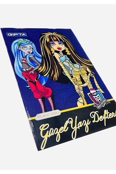 Gıpta Monster High Oblique Lovely Writing Notebook A4 Cardboard Cover 40 Sheets with Guide Line