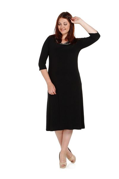 Nidya Moda Women's Black Ray Collar Evening Dress 4079S