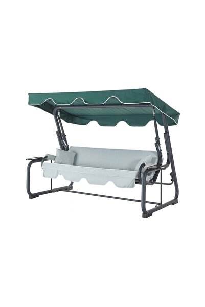 Erinöz Rubus 4 Kişilik Bahçe Balkon Teras Salıncağı - Yeşil Çizgili