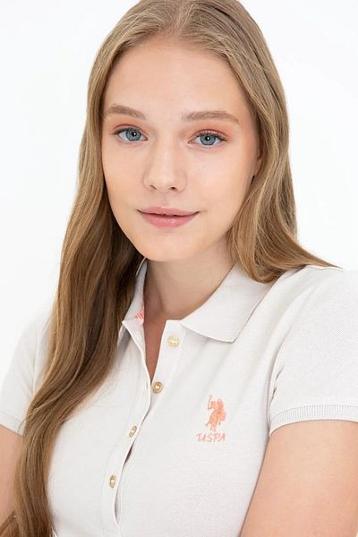 U.S. Polo Assn. Tricou cu gât polo de damă