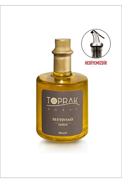 Toprak Doğal Zeytinyağı Ilk Hasat 290 ml - Sızma Premium Zeytinyağı, Soğuk Sıkım Zeytinyağı , Şişe Ucu Yağdanlık