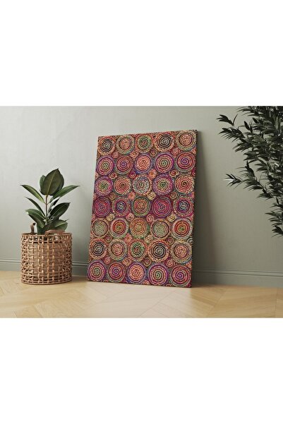 RUGSMODERN Kanvas Tablo Çok Renkli Spiral Simge Temalı 131