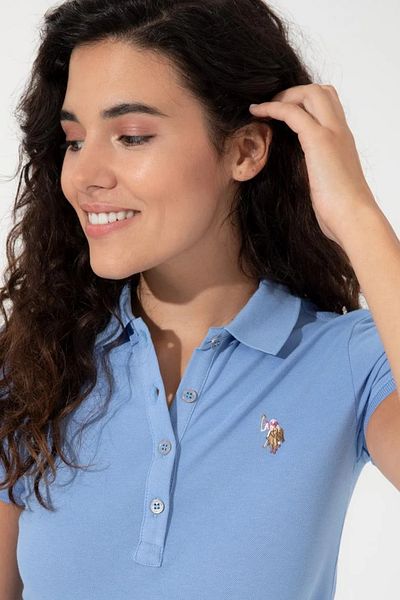 U.S. Polo Assn. Tricou cu gât polo de damă