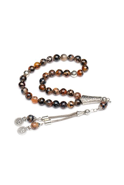 enderun مسبحة من حجر العقيق الطبيعي