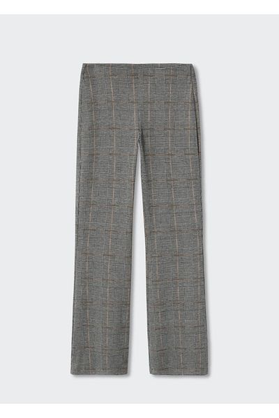 MANGO Woman Patterned Flared Trousers