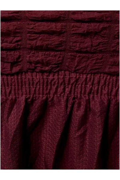 Güzel Aral Burgundy Color High Quality Washable Elastic Flexible Wrapped Chair Cover. 1 Piece