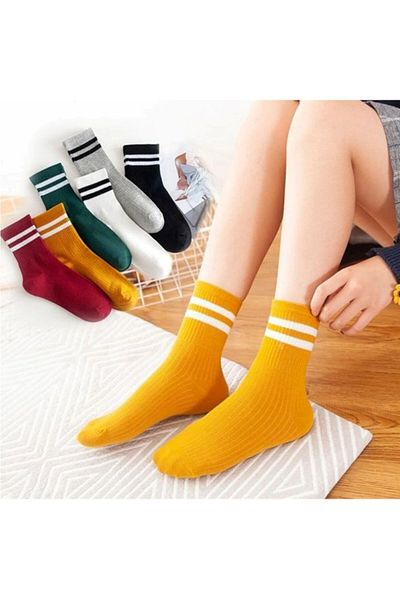 MY MENORA SOCKS Ограден колежански цвят 6 двойки