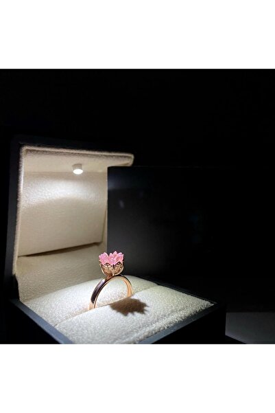 LOTUS JW Lotus Çiçeği Yüzük & Işıklı Yüzük Kutusu - 925 Ayar Gümüş Yüzük