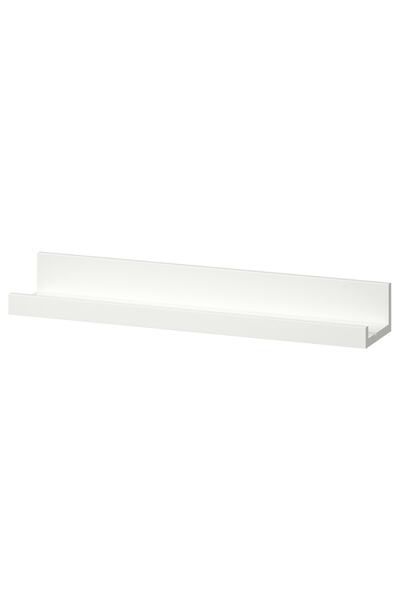 TEK BİZDE Ahşap Çerçeve Rafı Ikea 55x12 cm Duvar Rafı Kitaplık Çerçevelik Raf...