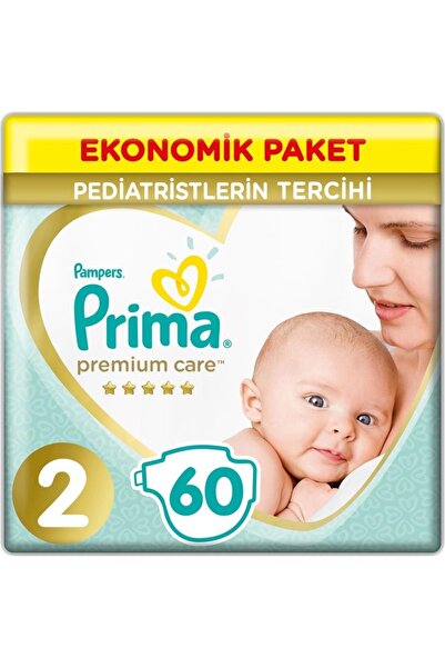 Prima Premium Care Bebek Bezi Ekonomik Paket 2 Beden 60 Adet