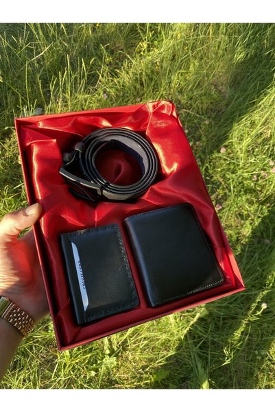 ÖZTÜRK DERİ Set de accesorii din piele naturală pentru cadou
