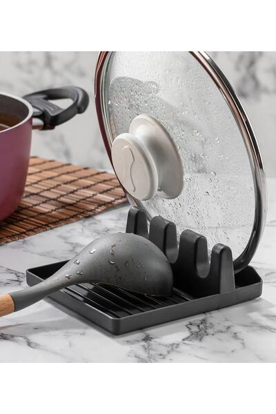 Bayev Leroy 2 Pieces Dirty Spoon Rest Ladle Rest Pot Lid Holder and Spoon Rest - Pot Lid Stand