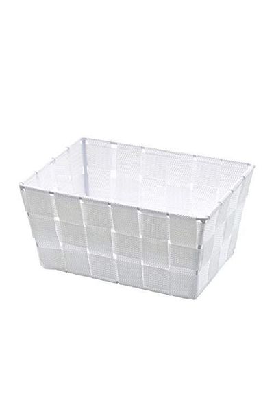 Wenko Adria Mini White Rectangular Basket - Multipurpose, Bathroom and Kitchen Organizer