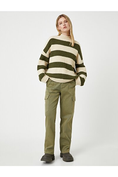 Koton Şahika Ercümen X - Yanları Cepli Kargo Pantolon