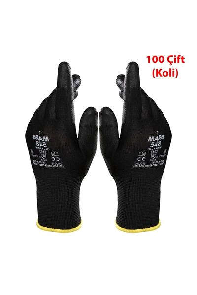 Mapa Ultrane 548 Iş Eldiveni Pu Kaplama 100 Çift