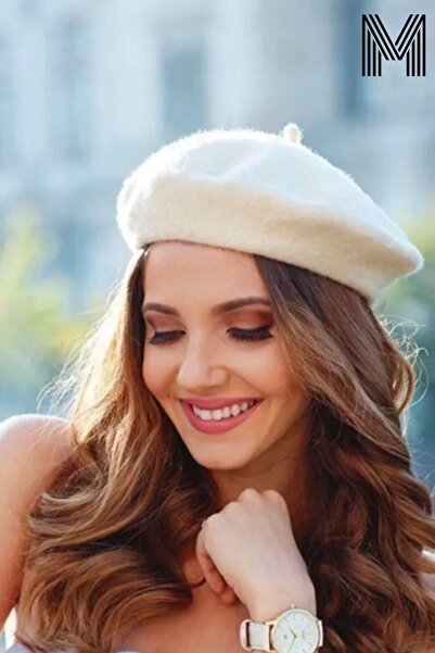 Modanist Fransız Ressam Şapka Keçe Yün Bere