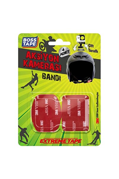 Boss Tape Araç Kamerası Otomobil Motosiklet Kask Aksiyon Kamerası Bandı En:45...