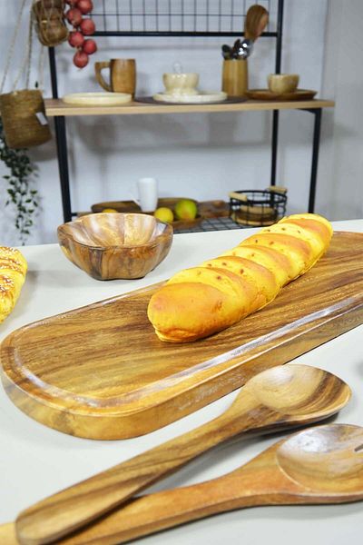 SepetçiBaba Acacia Long Presentation Board Medium Size