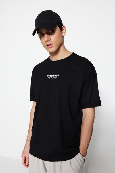 GRIMELANGE T-Shirt - Black - Oversize - Trendyol