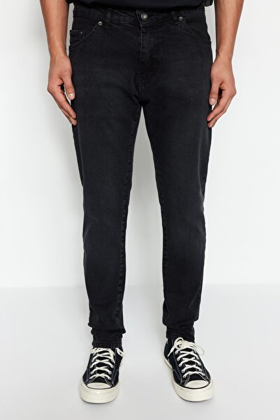 Trendyol Collection Чорні вузькі джинси з еластичної тканини TMNAW20JE0211