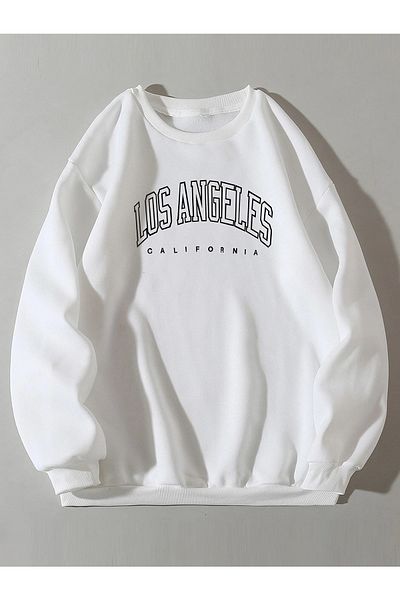 LePold Dívčí/chlapecké mikiny Crew Neck Los Angeles California s potiskem