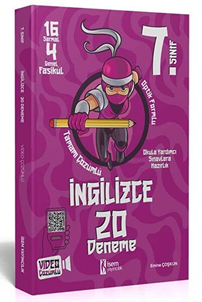 İsem Yayınları Isem 7. Sınıf Ingilizce 20 Deneme Video Çözümlü
