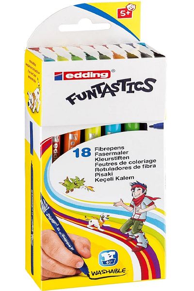 Edding Funtastics Felt Tip Pen Fine Set of 18