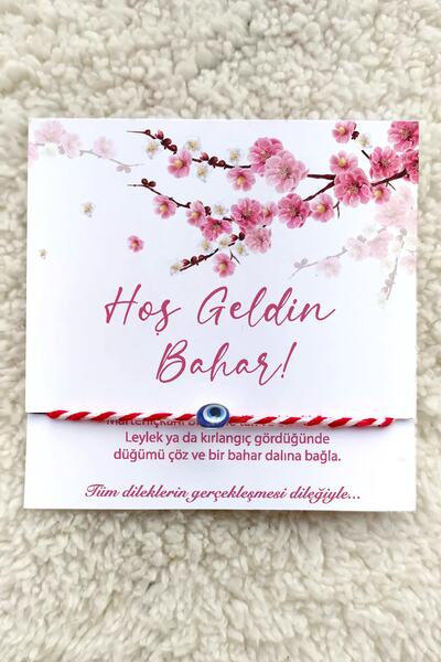 Miomundo Nazar Boncuklu Marteniçka Bileklik, Şans Bilekliği 5 Adet Kartlı Dil...