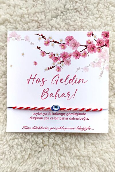 Miomundo Nazar Boncuklu Marteniçka Bileklik, Şans Bilekliği 10 Adet Kartlı Di...