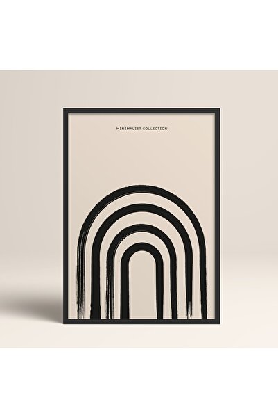 HOMEPACK Çerçeveli Boho Bohemian Linear Çizgisel Modern Soyut Art Tablo