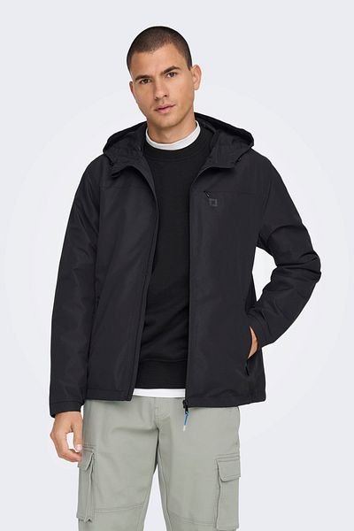 Only & Sons Мъжко водоустойчиво яке с качулка Onsmack 22024207 Черно