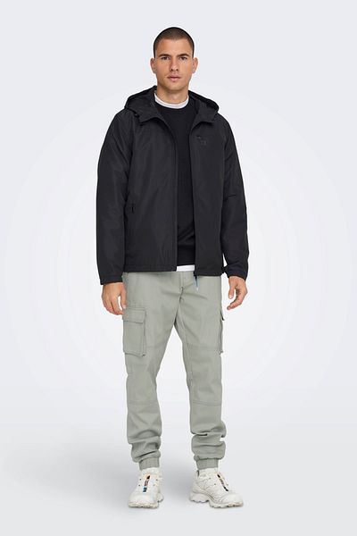 Only & Sons Мъжко водоустойчиво яке с качулка Onsmack 22024207 Черно