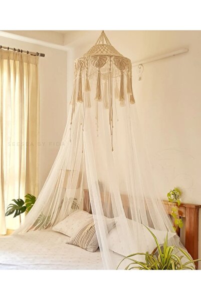 EdaTasarım Makrome Prenses Cibinlik Hayal Tül Çap 50cm