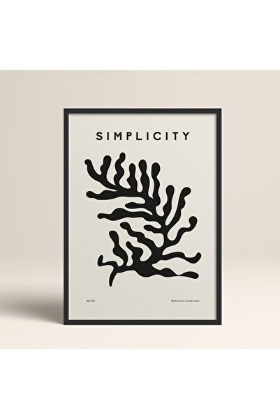 HOMEPACK Çerçeveli Boho Bohemian Linear Çizgisel Modern Soyut Art Tablo