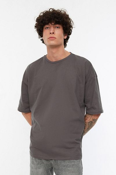 Trendyol Collection T-Shirt - Gray - Oversize