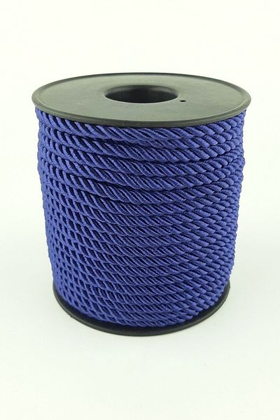 Hobigram Σχοινί Navy Blue Cord 3 mm 10 μέτρα – Σχοινί πλεξίματος, κομψό σχέδιο, γυναικείο αξεσουάρ