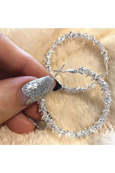 Monalisa Women's Star Dust Big Ring Silver Kupe