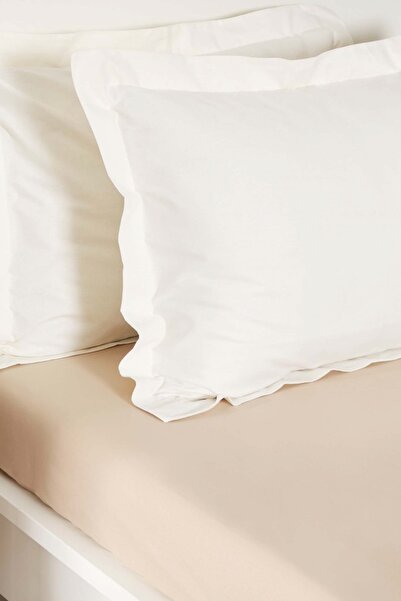 Karaca Home Bej %100 Pamuk Düz Çarşaf 160x240 Cm