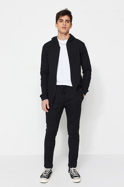 Trendyol Collection Trainingsanzug - Schwarz - Regular Fit