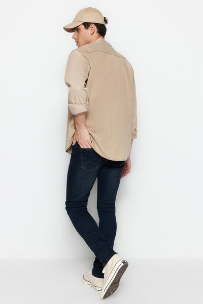 Trendyol Collection Темно-синій з зеленим відтінком Джинсові штани з еластичної тканини вузької посадки Джинсові штани TMNSS23JE00042