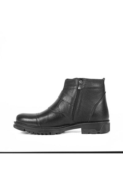 Geppetto Genuine Leather Fur Inner Lining Thermo Sole Black
