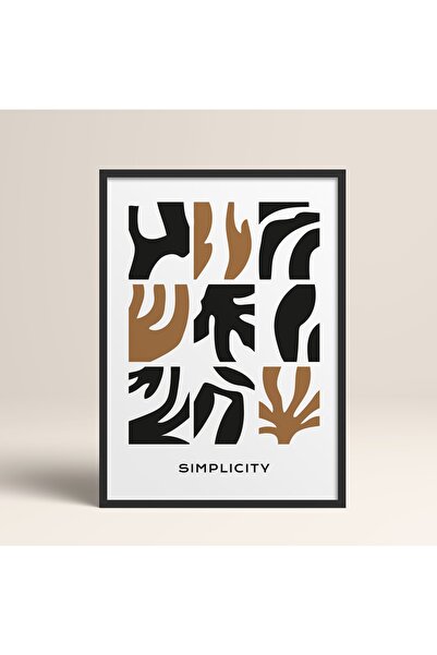 HOMEPACK Pictură de artă abstractă modernă, boemă, liniară, înrămată