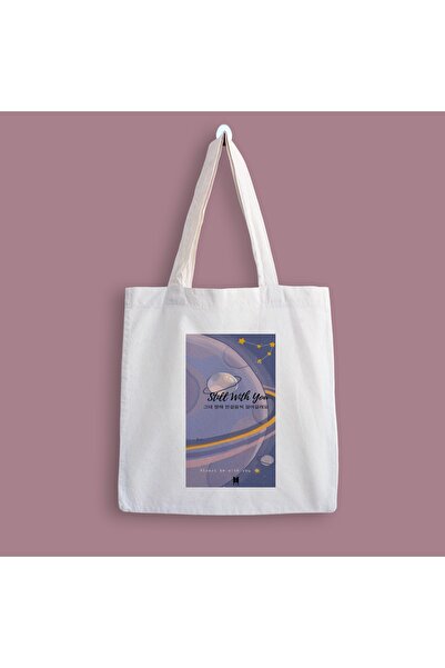 designedfy Bts Still With You Baskılı Bez Çanta