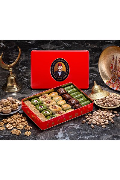 HAFIZ MUSTAFA 1864 Premium Fıstıklı Cevizli Karışık Baklava (m Kutu)