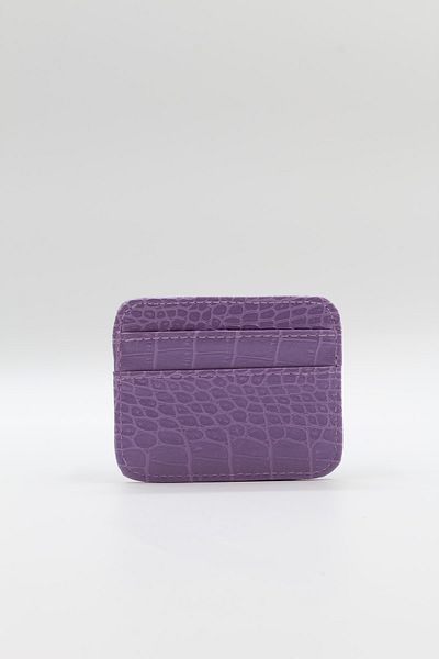 NOTHING Women's Lilac Crocodile Patterned Card Holder Mini