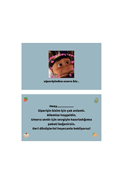 Sumicorn Design Arkalı Önlü Sevimli Küçük Işletme Teşekkür Kartı Thank You Ca...