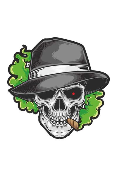 MegaSticker ملصق زجاجي لسيارة تدخين السيجار، دراجة نارية، خوذة، كمبيوتر محمول...