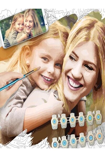 Hobi Tedarik Kişiye Özel Tuval Çerçeveli 40x50 Sayılarla Boyama Hobi Seti