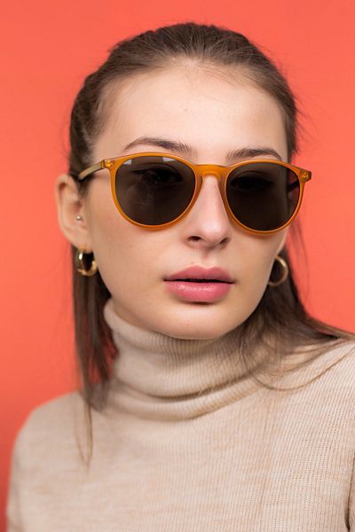 Focus On Erica Matte Mustard Sunglasses